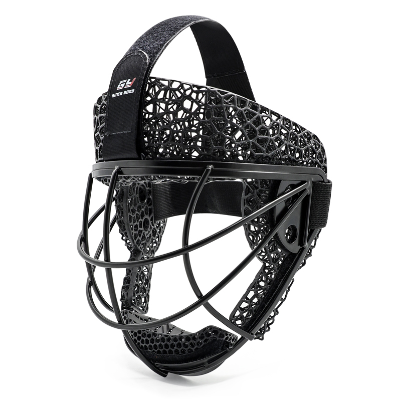 Anpassad 3D -tryckt skummetallfälthockey defensiv hörnmask