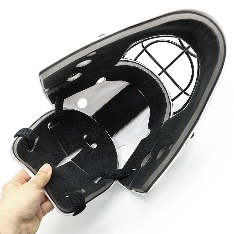 ABS-skalventilerad juniorinnebandymålvaktshjälmmask