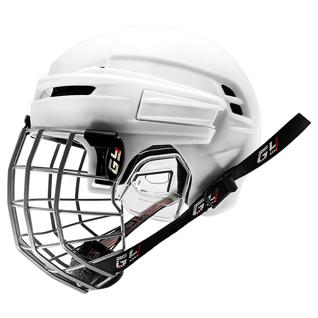 Ishockeyhj&auml;lm m&auml;tning och monteringsprocess