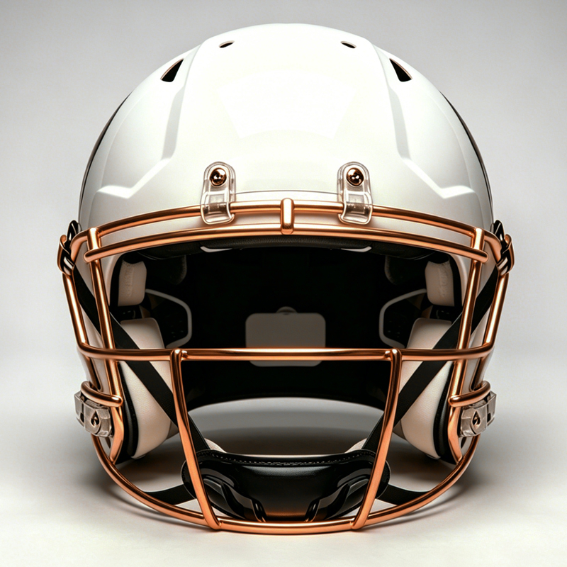 Premium Heavy-Duty Chrome Orange American Football Ansiktsmask