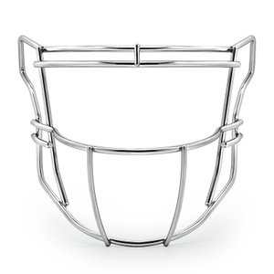 Slitstark krom silver stål ansiktsmask för amerikansk fotboll