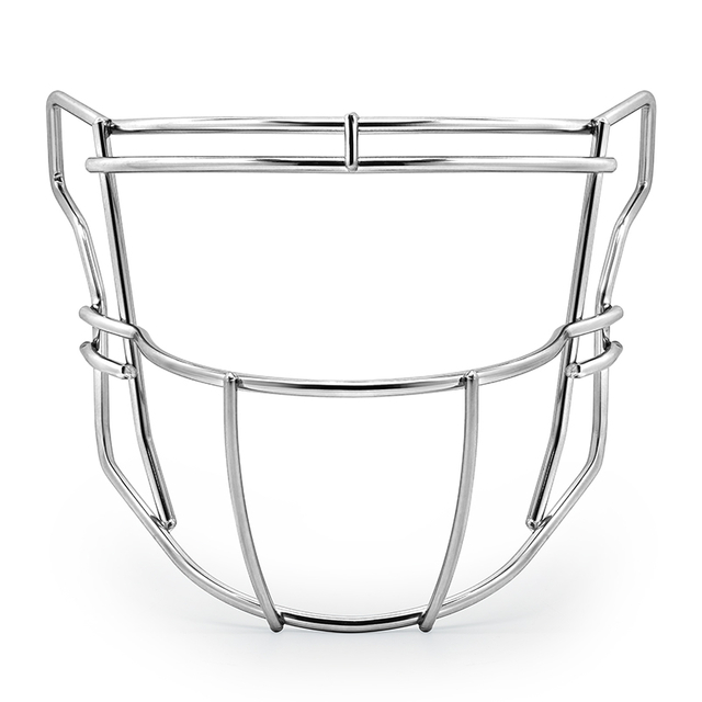 Slitstark krom silver stål ansiktsmask för amerikansk fotboll